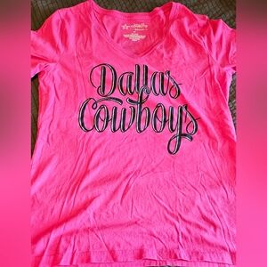 Dallas cowboys pink tee